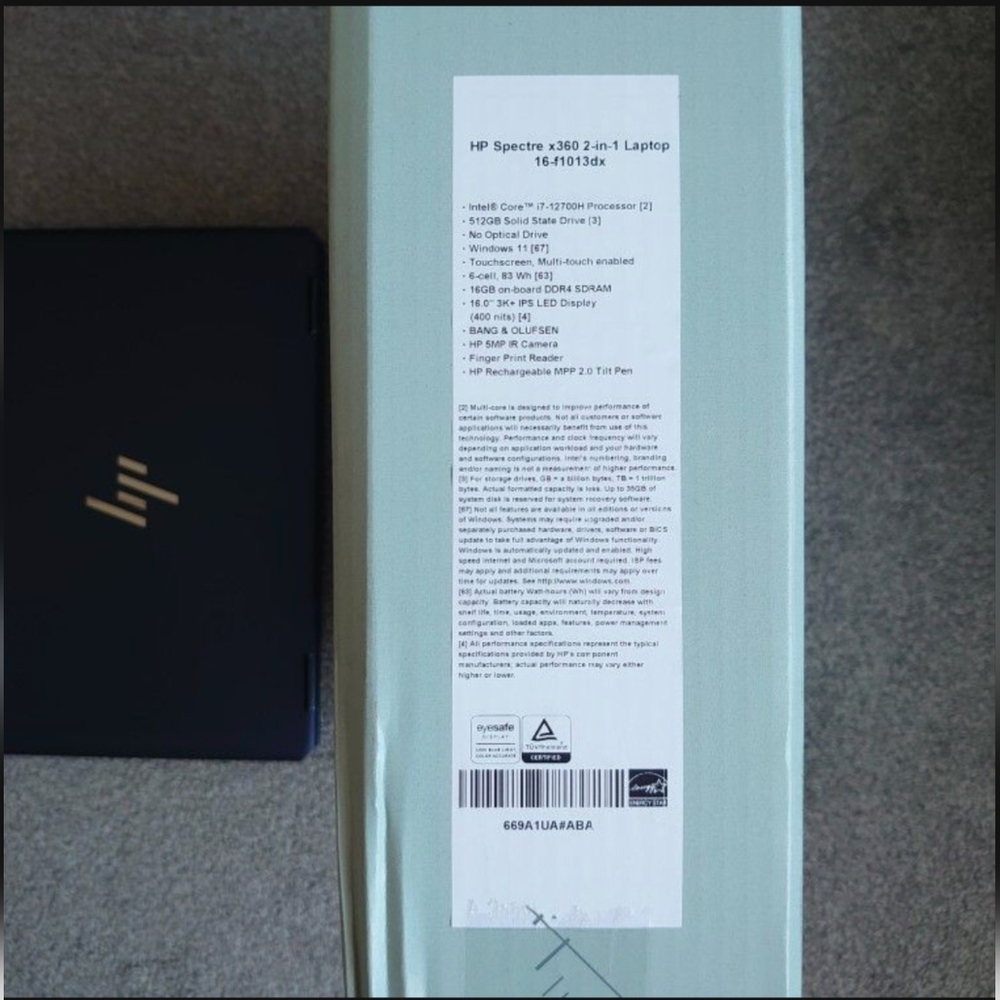 HP-Spectre 2-in-1 16" 3K+Touch-Screen Laptop-Intel Ev-Core i7-16GB Memory 512 GB - Picture 2 of 13